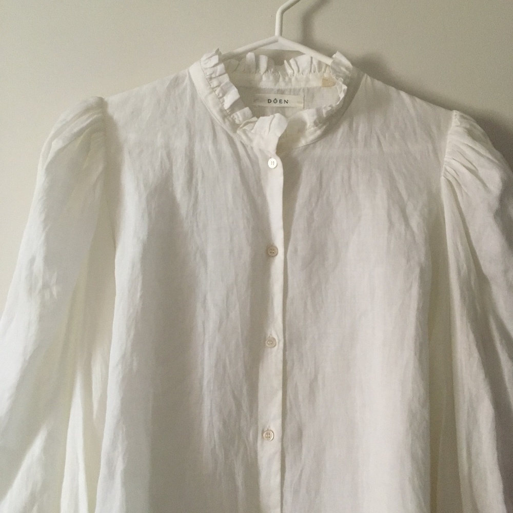 Doen White Ruffled Blouse - Picture 2 of 8
